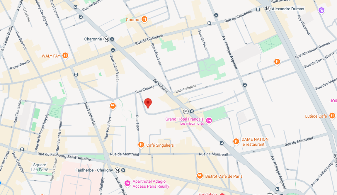 Plan d'accès — 20 rue Bouvier, 75011 Paris